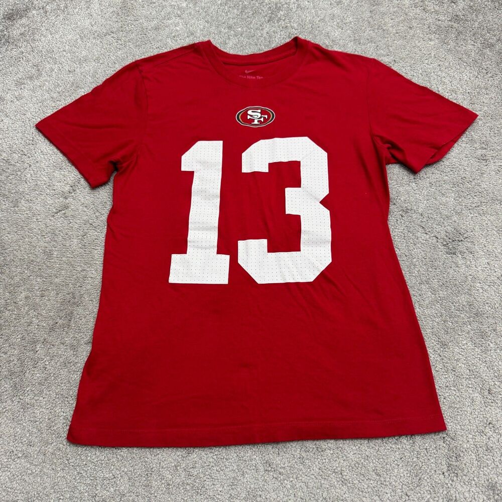 Nike NFL San Francisco 49ers Brock Purdy 13 Womens Small Player T-Shirt Red Tee